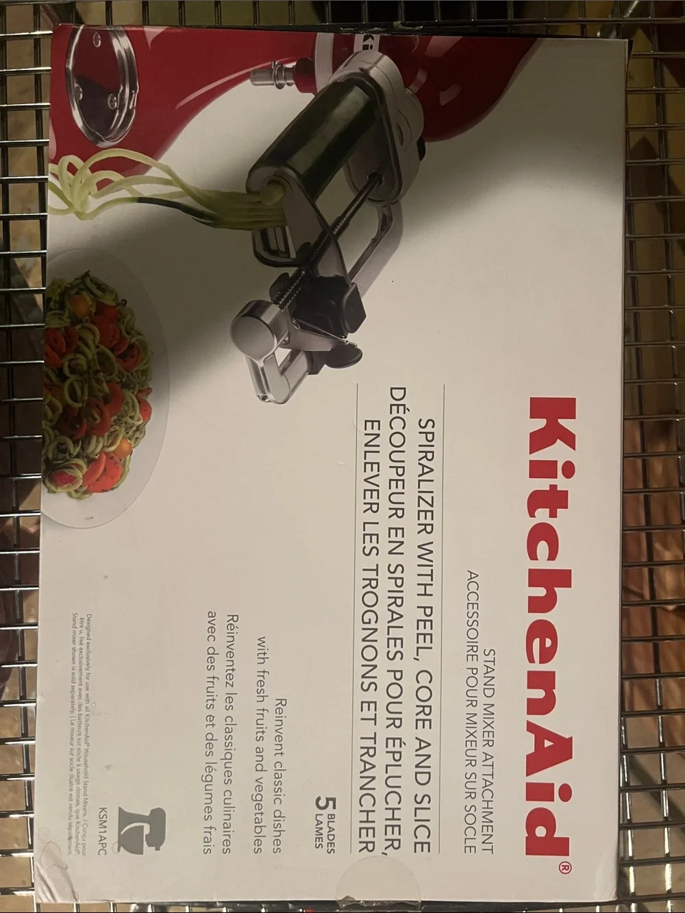 KitchenAid Red Spiralizer Attachment for Stand Mixer – Spiral & Slice
